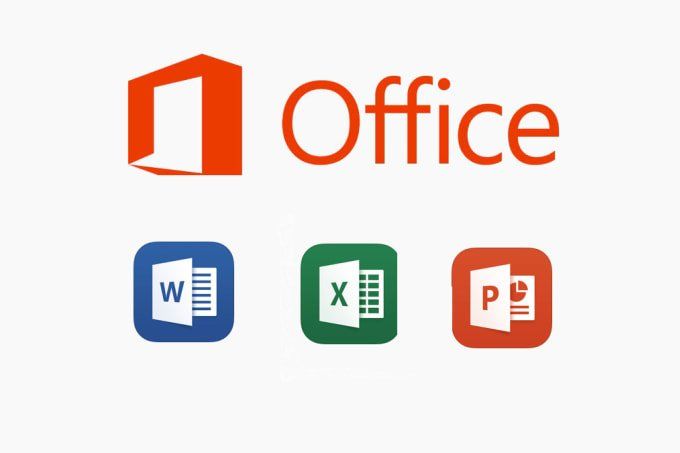Office natpis sa ikonicama Worda, Excela i PowerPointa